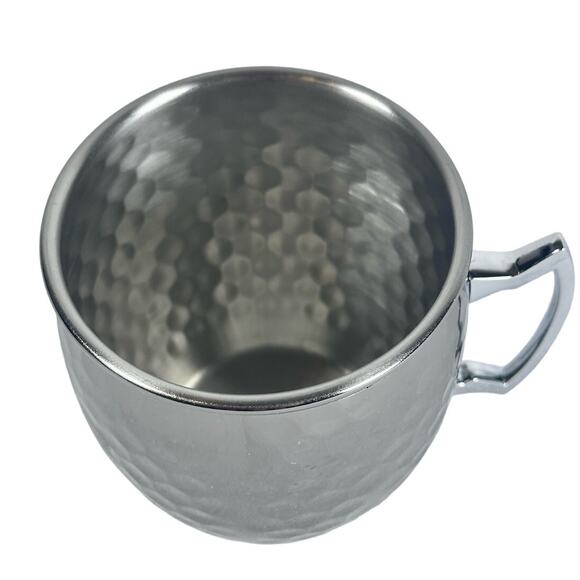 Moscow Mule Stainless Steel Mug Gunmetal Gray Chrome Handle-Excellent! - Picture 5 of 7